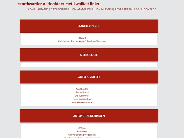 Screenshot Startpagina
