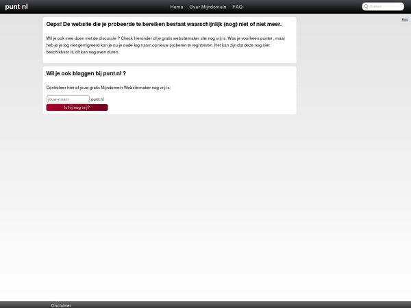 Screenshot Algemeen